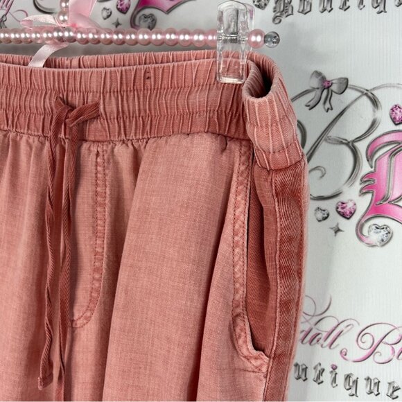 Splendid joggers orange Rose Pink Textured Fabric pockets pants cargo - Picture 5 of 8
